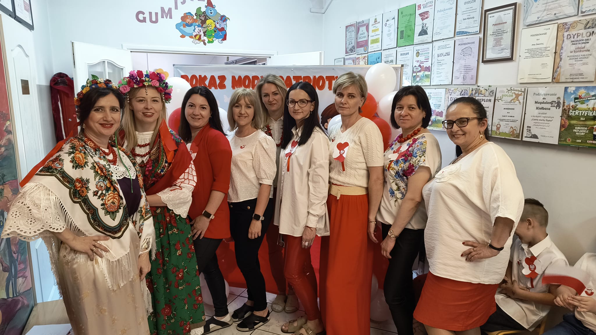Na wybiegu pojawili się też pracownicy przedszkola.